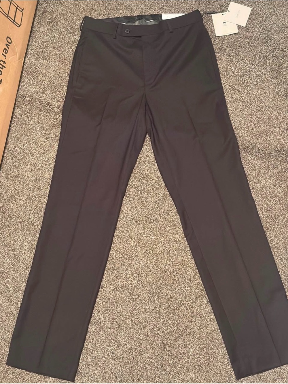 Calvin Klein Black Men's Dress Trousers - Straight Leg